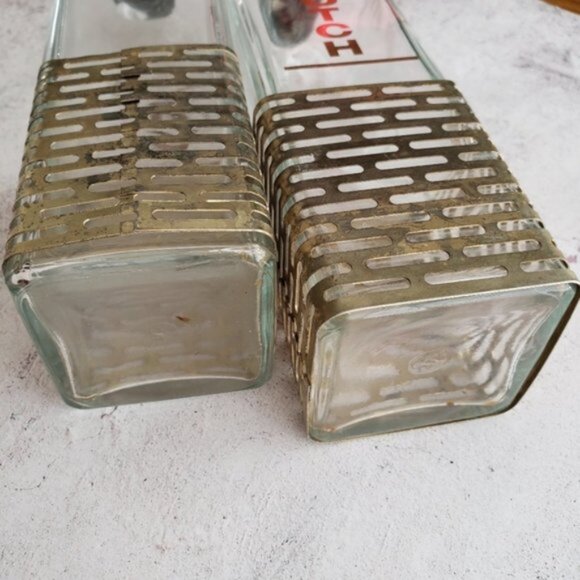 Vintage Midcentury Modern Bohemian Bar Decor Glass Containers Bottles Scotch Rye - Picture 3 of 10